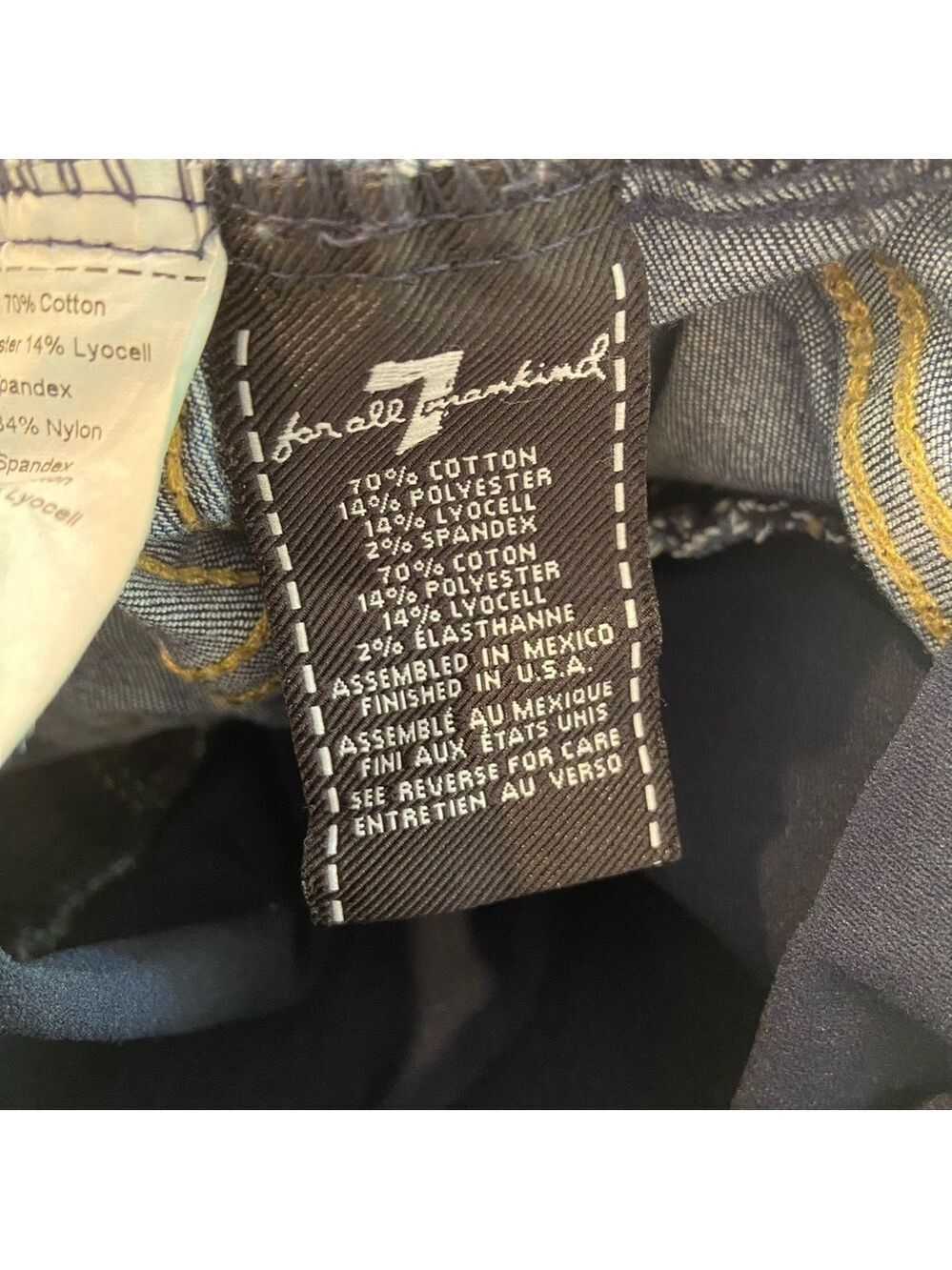 7 FAMK maternity jeans Secret fit belly style dark blue stretchy denim size 26 - Picture 6 of 14